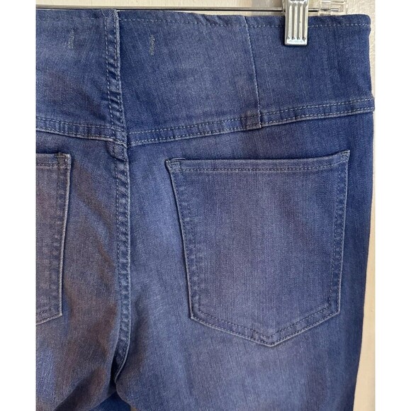 Free People We the Free Penny Pull On Flare Jeans Dark Wash Denim Boho Size 28 - Picture 6 of 6